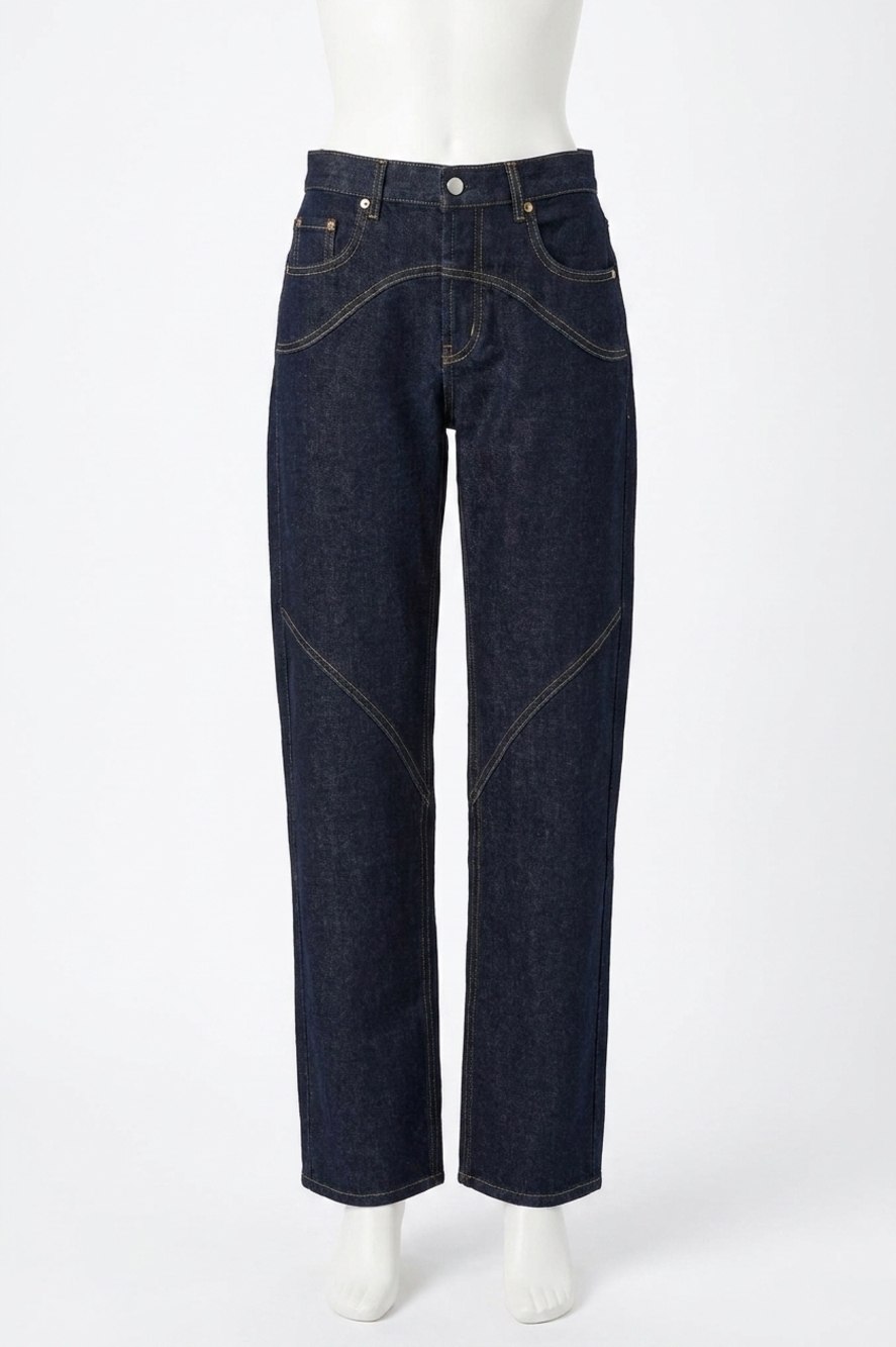 NEW RAILS del mar saddle seam jeans in midnight blue